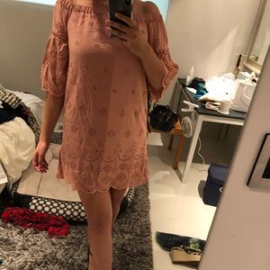 Beautiful pink madewell eyelet dress